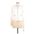 Calvin Klein Jacket: Short Ivory Solid Jackets & Outerwear - Women's Size 8 Petite