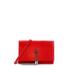 Saint Laurent Leather Crossbody Bag: Red Bags