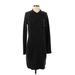 PrAna Casual Dress - Sweater Dress High Neck Long sleeves: Black Dresses - Women's Size Small