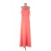 Morilee by Madeline Gardner Cocktail Dress - Formal Halter Sleeveless: Pink Solid Dresses - Women's Size 8