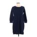 Uniqlo Casual Dress - Sweater Dress: Blue Dresses - Women's Size Medium