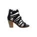 Dolce Vita Heels: Black Print Shoes - Women's Size 11 - Open Toe