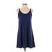 Universal Thread Casual Dress - Mini Scoop Neck Sleeveless: Blue Print Dresses - New - Women's Size Small