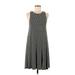 Old Navy Casual Dress - A-Line High Neck Sleeveless: Gray Dresses - Women's Size Medium