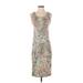 M Missoni Casual Dress - Bodycon: Tan Print Dresses - Women's Size 8