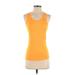 Nike Active Tank Top: Orange Solid Activewear - Women's Size X-Small