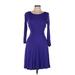 Halston Heritage Casual Dress - DropWaist: Purple Dresses - Women's Size 6