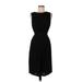 Max&Co. Casual Dress - A-Line: Black Solid Dresses - Women's Size Large