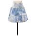 Ocean Drive Clothing Co. Casual A-Line Skirt Mini: Blue Bottoms - Women's Size Small