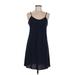 NANETTE Nanette Lepore Casual Dress - Slip dress: Blue Solid Dresses - Women's Size 6