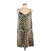 ASOS Casual Dress - Shift V-Neck Sleeveless: Gold Leopard Print Dresses - New - Women's Size 8
