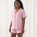 Heather Mauve Women's Short Sleeve & Shorts Pajama Set - XS