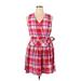 Tommy Hilfiger Casual Dress - Popover: Pink Argyle Dresses - Women's Size 14