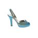 Emporio Armani Heels: Blue Shoes - Women's Size 38 - Peep Toe