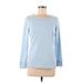 T by Talbots Long Sleeve T-Shirt: Blue Tops - Women's Size Medium Petite