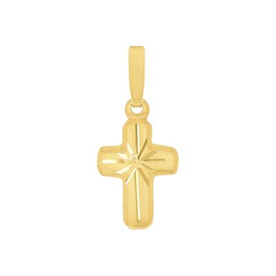 amor - Motivanhänger für Damen, Gold 585 | Kreuz Charms & Kettenanhänger 1 ct