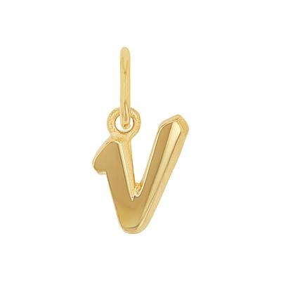 amor - Motivanhänger für Damen und Herren, Unisex, Gold 375 | V Charms & Kettenanhänger 1 ct