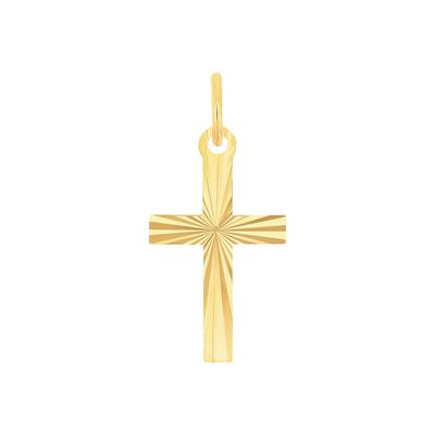 amor - Motivanhänger für Damen und Herren, Unisex, Gold 585 | Kreuz Charms & Kettenanhänger 1 ct