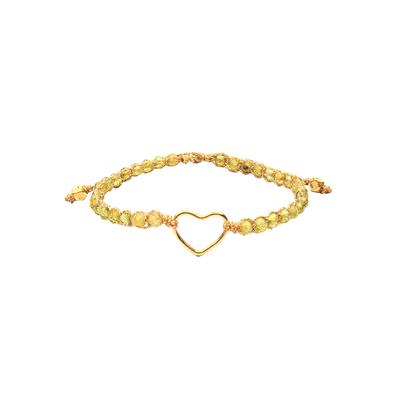 Samapura Peridot-Herz-Armband | Gold Faden 16 Damen Image