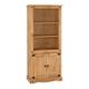 Seconique - Corona 2 Door Display Unit Bookcase Wax Pine with 3 Shelves