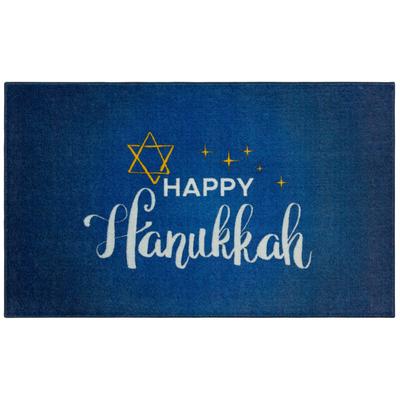 Happy Hanukkah Multi Kitchen Rug by Mohawk Home in Multi (Size 18 X 30)
