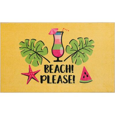 Beach Please Yellow Kitchen Rug by Mohawk Home in Yellow (Size 24 X 40)
