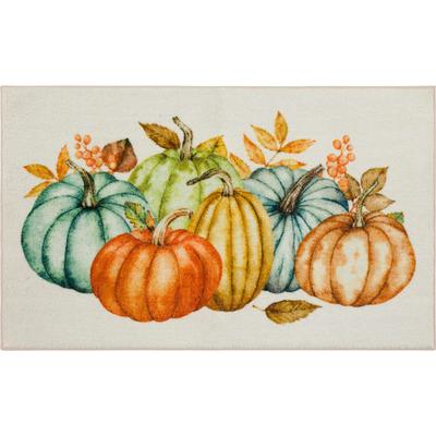 Fall Pumpkins Vintage Kitchen Rug by Mohawk Home in Vintage (Size 24 X 40)