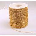 6.6Ft 18K Gold Cable Chain Link, Slender Delicate Chain, Layered Necklace, Small 0 Word Chain, Versatile Chain, Ss-Ja1456-Ys