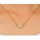 Pave Diamond Heart Necklace, 14K Gold Tiny Pendant, Pendant Jewelry, 14K Jewelry