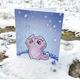 Snow Cat Greeting Card | Winter, December, Kitty, Snowflake, Card, Season's Greetings