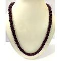 Garnet Gemstone Rope Necklace, Vintage Torsade Cluster Beads Beaded Jewelry Necklace