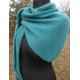 Angora Triangle Scarf, Warm Soft Shawl, Petrol Green Scarves, Soft Winter Knitted Wool Wrap, Fluffy Scarf