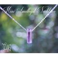 Mini Amethyst Crystal Necklace, February Birthstone, Healing Raw Genuine Gemstone Necklace