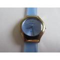 Reduced-Quartz Ladies Watch-Le Chat-Blue Face - Blue Silicone Strap-Stainless Steel Face Surround-Face 1 Inch -Battery-Gift
