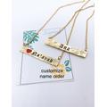 Hawaiian Customize Name Plate 10mm Height Necklace Flowers Jewelry Personalized Hamilton Gold