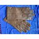 Vintage Brown Leather Ladies Gloves Size 7 Warm Wool Lined