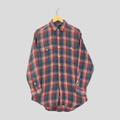 Vintage Polo Ralph Lauren Checkered Flannel Shirt Medium Red/Blue Tartan Plaid Checked Pony Check Buttondown Size M