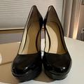 Nine West Shoes | Black Patent Leather 4 1/2” Heel Nine West Heels. Gently Worn. | Color: Black | Size: 10