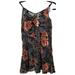 American Eagle Outfitters Dresses | American Eagle Outfitters Chinese Peony Velvet Burnout Strappy Tank Dress Xs | Color: Black/Orange | Size: Xs