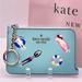 Kate Spade Bags | Kate Spade Splash Medium Lzip Card Holder Wallet | Color: Blue/White | Size: Os