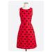 J. Crew Dresses | J. Crew Red & Black Polka Dot Sleeveless Pleated Shift Dress Sz 2 | Color: Black/Red | Size: 2