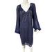 Lilly Pulitzer Dresses | Lilly Pulitzer Carleigh Tunic Dress Navy Silver Bamboo Geo Lace Womens Size 14 | Color: Blue/Silver | Size: 14