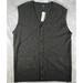 J. Crew Sweaters | J Crew 100% Lambswool Button Knit Sweater Vest Mens Large Black/Gray Preppy Nwt! | Color: Black | Size: L