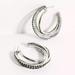 Free People Jewelry | Free People Up All Night Hoop Earrings Silver | Color: Black/Silver | Size: Os