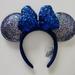 Disney Accessories | 2020 Disney Parks Celebration Blue Sparkle Minnie Ears | Color: Blue | Size: Os