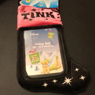 Disney Holiday | New: Tinker Bell Gift Card Stocking | Color: Black/Pink | Size: Os