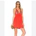 Free People Dresses | Free People Love And Flowers Coral Embroidered Bobo Chic Mini Dress Womens Large | Color: Orange/Red | Size: L