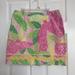 Lilly Pulitzer Skirts | Lilly Pulitzer Vintage Size 10 Pink And Green Leaf And Giraffes Skirt | Color: Green/Pink | Size: 10