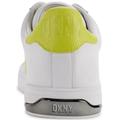 DKNY Damen Abeni Lace-Up Sneakers Sneaker, White/Fluorescent Yellow, 37 EU
