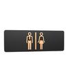 Restroom sign,Unisex Restroom Signs, Self Adhesive Acrylic Restroom Sign Men Women Bathroom Door Signs Restroom Directional Signs with Arrow WC Sign Toilet Signage for Business Office Home, 9.44" x 3.